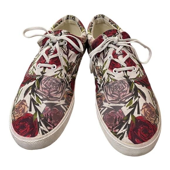 Bucketfeet Bucket Feet Big Kids Floral Canvas Tennis Shoes Sneakers 4 - Picture 2 of 5